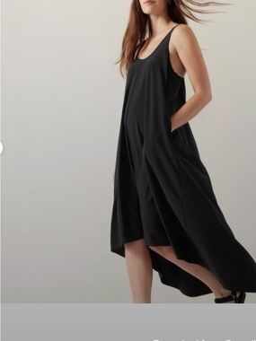 Athleta Black High-Low Scoop Neck Dress